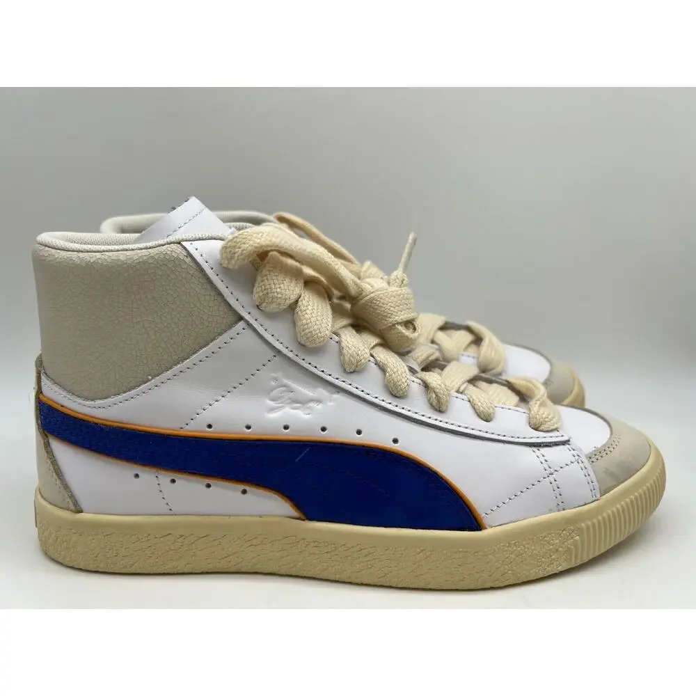 Puma Clyde Mid Bball Rhuigi Puma White Royal Sapphire 391335-01 Men's Size 8